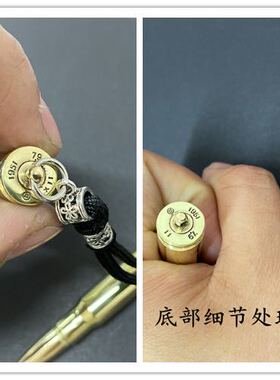 滚花头子吊坠纯铜男士战狼项链
