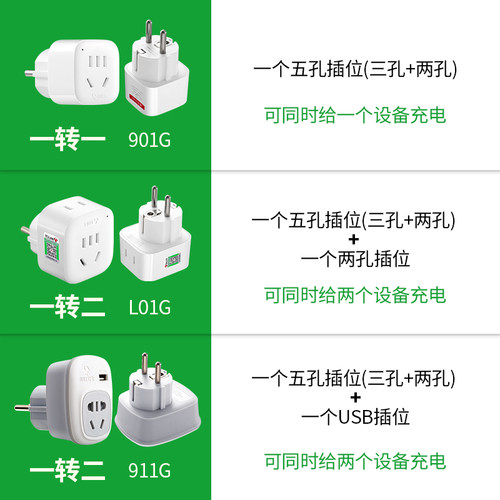 公牛德标转换插头韩国法泰国俄罗斯土耳其欧洲澳洲越南插座转换器 - 图1