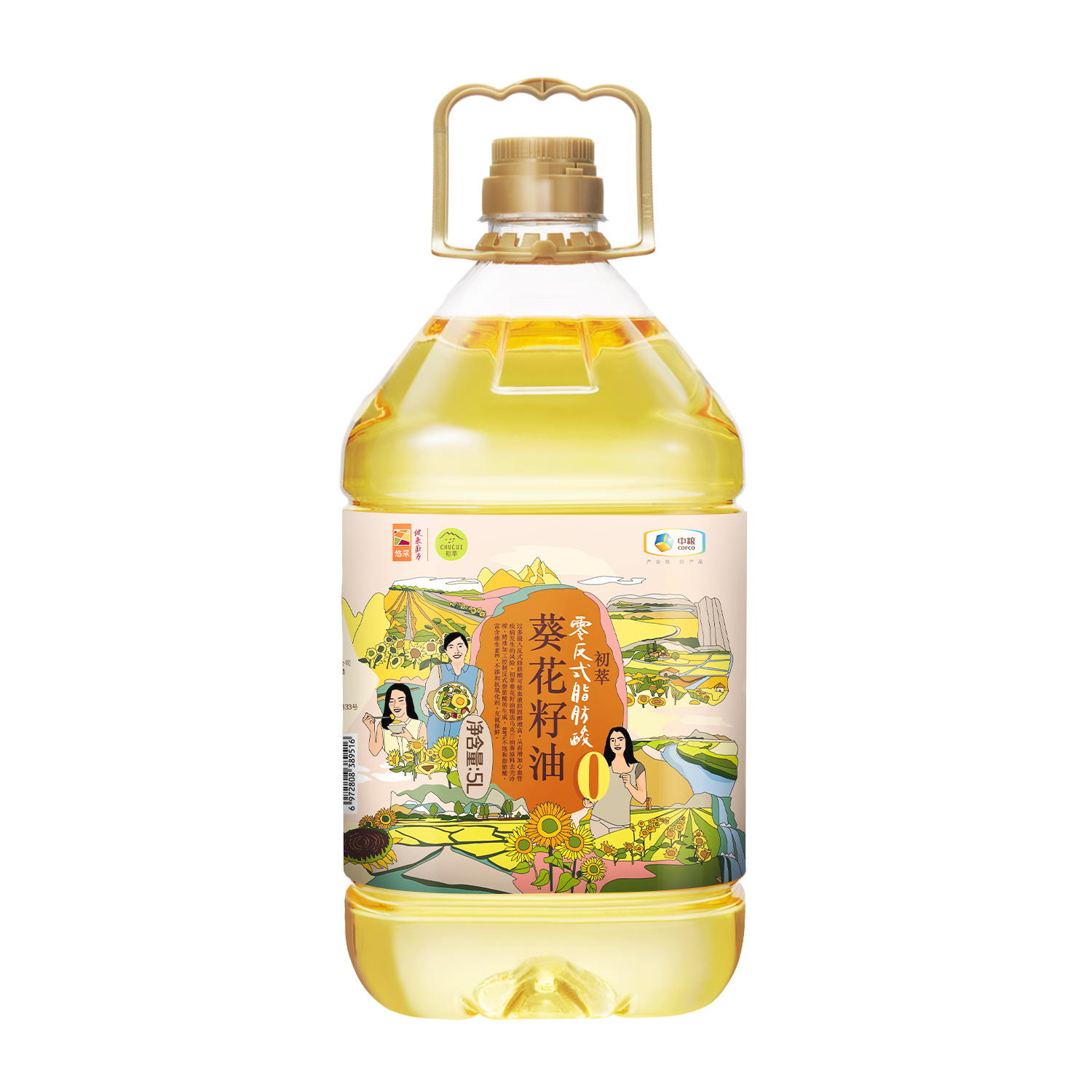 中粮初萃零反式脂肪酸葵花籽油5L-图2