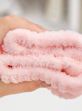 洗脸防湿三件套 珊瑚绒吸水束发带手腕带女士洗漱护肤防打湿工具