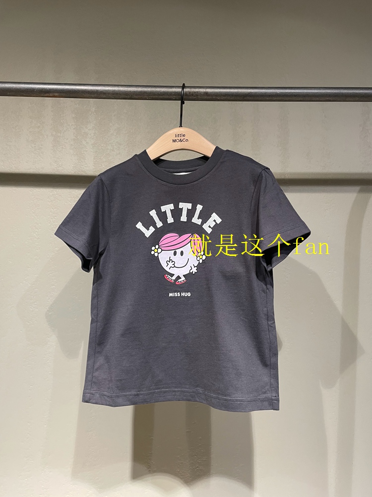 little moco童装24春女童5A抑菌奇先生妙小姐IP短袖T恤KBD1TEE002 - 图2