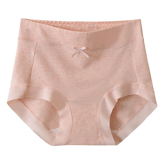 Women's Colorful Cotton High Waist Belly Controlling Underwear Large Size Cotton Extended Breathable Bottom Crotch Briefs for Women 2025 New Autumn and Winter