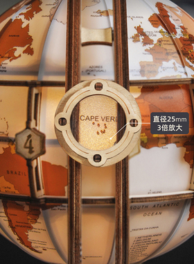 还能当夜灯！移动的地球！望远镜天文地理木质DIY立体拼装地球仪