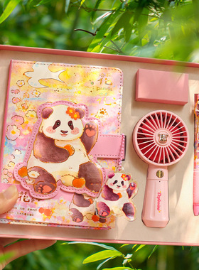熊猫创意礼品套装笔记本u