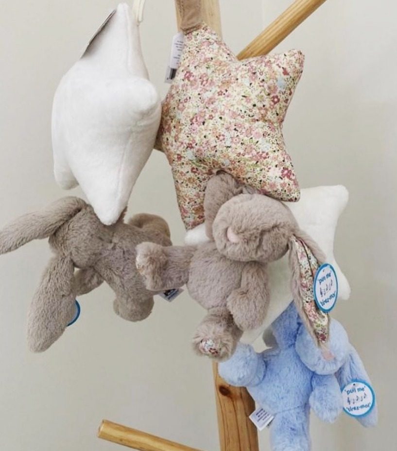 英国Jellycat星星音乐拉铃小兔子八音盒邦尼兔音乐兔宝宝安抚玩偶,淘宝优惠券,粉丝福利购,淘宝优惠卷