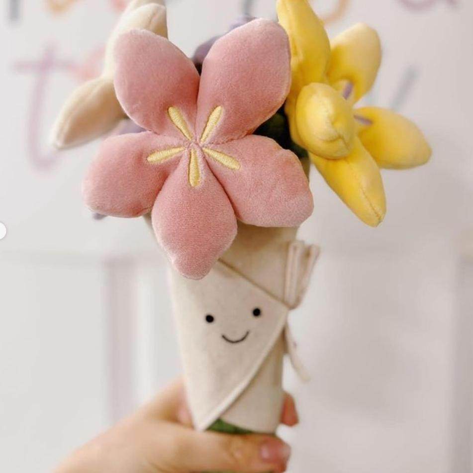 正版现货jellycat送人手捧花花束玫瑰花情人节礼物安抚玩偶公仔,淘宝优惠券,粉丝福利购,淘宝优惠卷