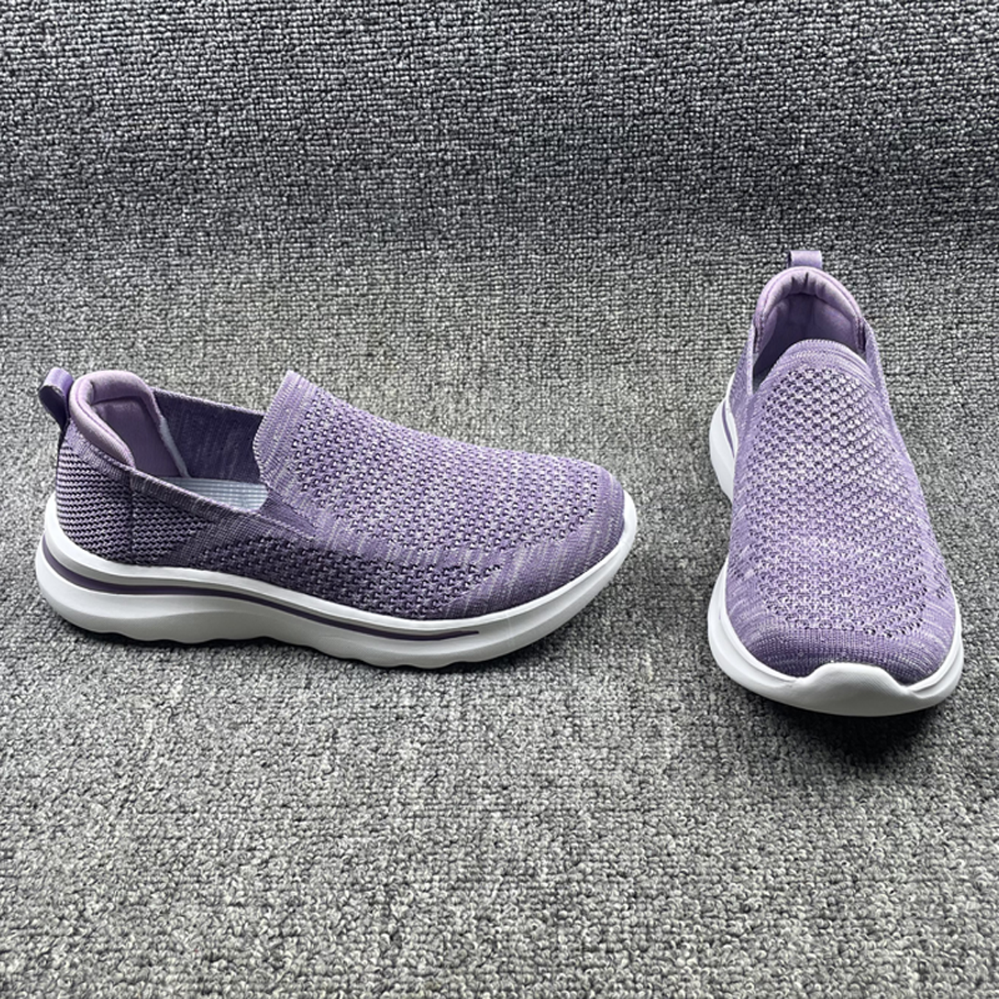 外贸女鞋丁香紫一脚蹬网面透气休闲健走运动鞋轻便软弹宽大码单鞋,淘宝优惠券,粉丝福利购,淘宝优惠卷