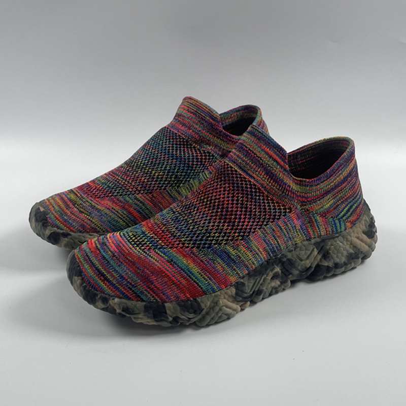 外贸跨境女鞋镂空透气套脚大码不规则迷幻彩轻便软弹一脚蹬单网鞋,淘宝优惠券,粉丝福利购,淘宝优惠卷