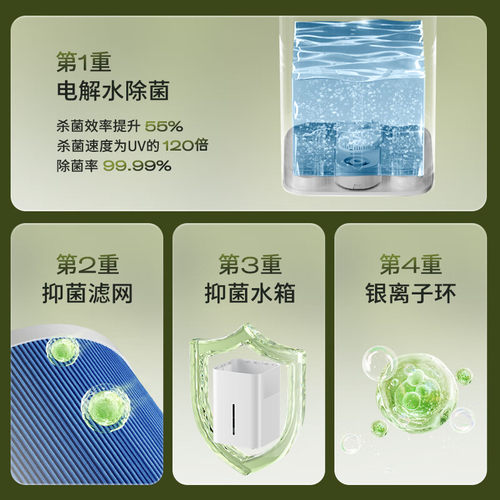 气熙airx无雾加湿器家用轻音卧室母婴孕妇婴儿冷蒸发式除菌H8Pro - 图2