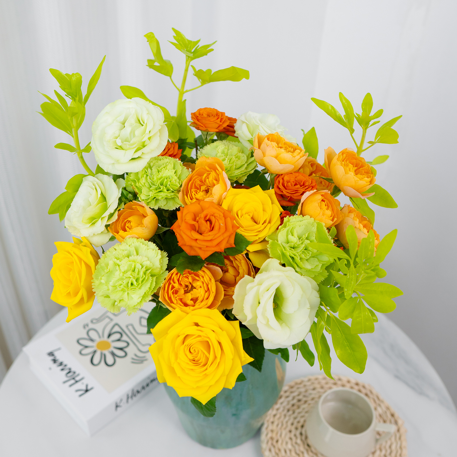 D18混搭鲜花花束节日礼物花艺师精选搭配水养鲜花云南基地直发 - 图0