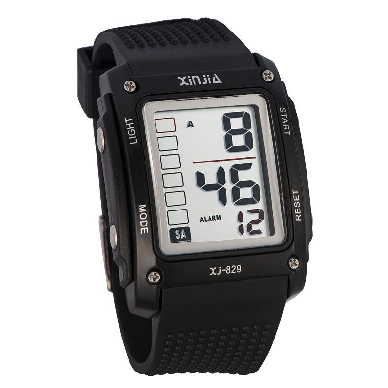信佳 青少年电子表高中学生防水手表时尚潮流方形运动表夜光男表