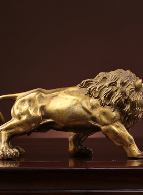 中式风黄铜客厅办公室动物工艺品