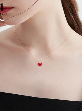 mck小红心高级感925银项链