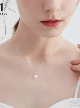 mck925银淡水珍珠项链女款