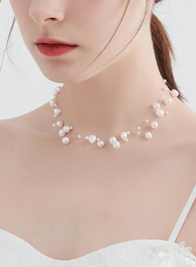 MCK淡水珍珠满天星项链女款