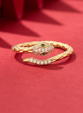 灵蛇戒指女本命年蛇年新年礼物
