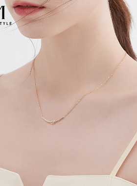 mck925银绳结项链送女友生日礼物