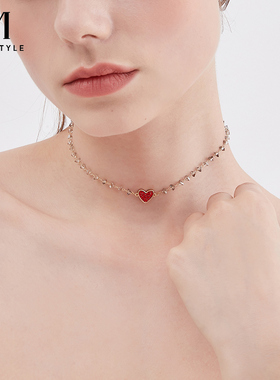跳动的心项链mck爱心项链女