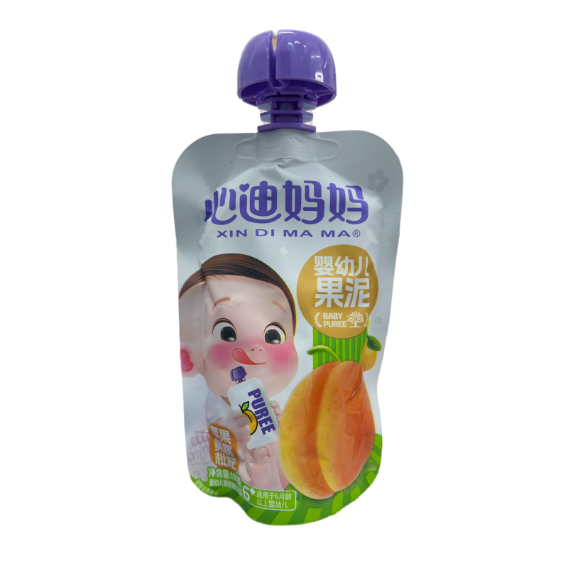 心迪妈妈婴标果汁泥6个月辅食婴幼儿无添加果泥儿童零食8袋起包邮
