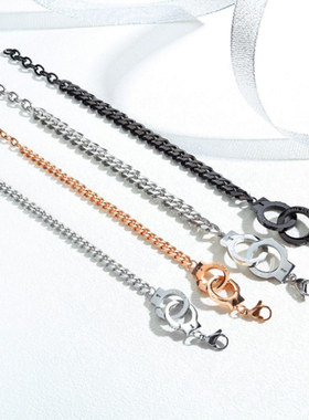 闺蜜手链钛钢欧美情侣好朋友