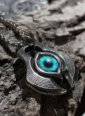 蝎子恶魔之眼男个性吊坠项链朋克