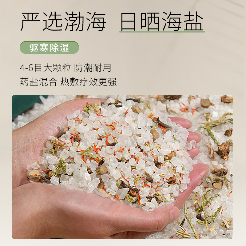 电加热盐袋粗盐海盐热敷袋理疗袋子家用暖肚子艾灸艾草中药热敷包 - 图0