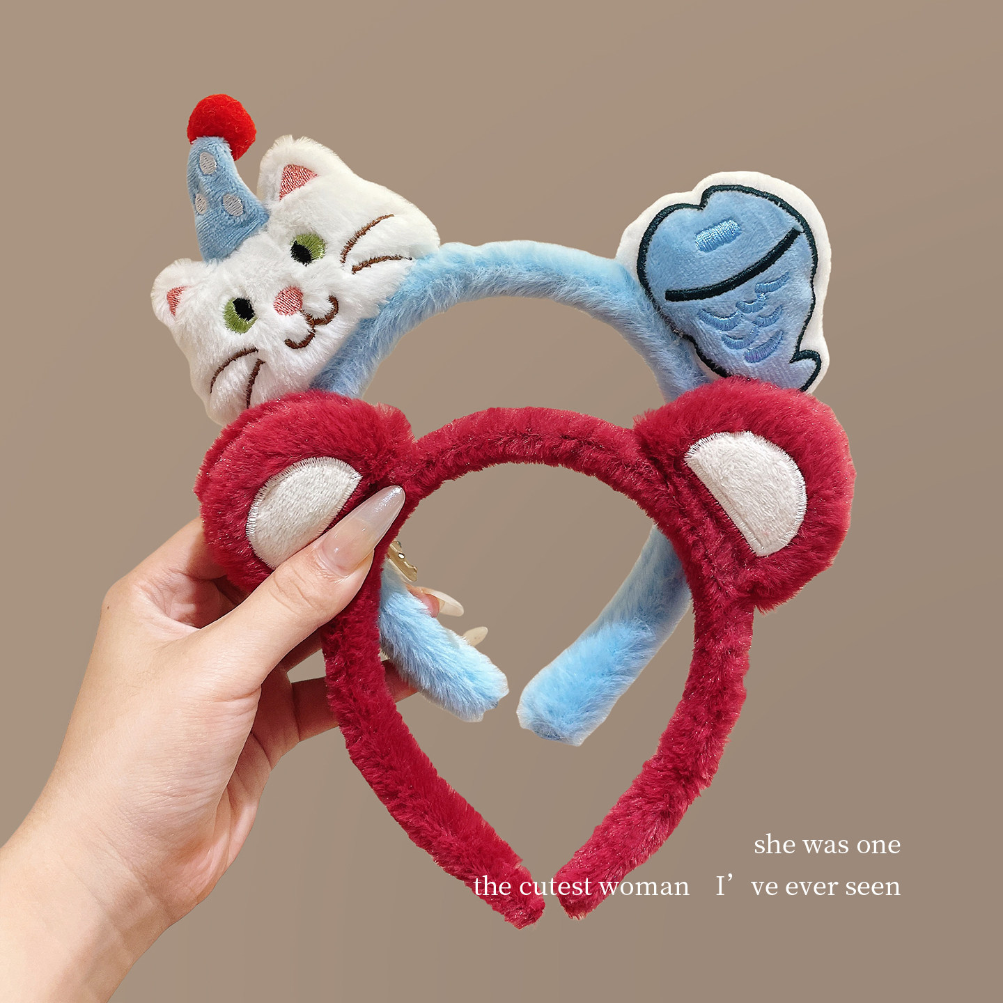 可爱卡通毛绒男士发箍女2025新款洗脸专用头箍防滑不掉压发卡头饰,淘宝优惠券,粉丝福利购,淘宝优惠卷