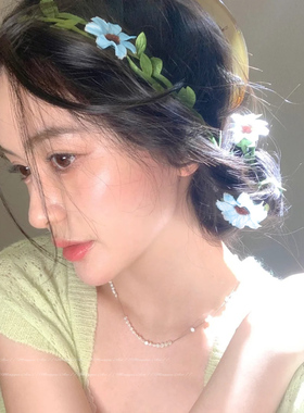 双马尾麻花辫编发绳女