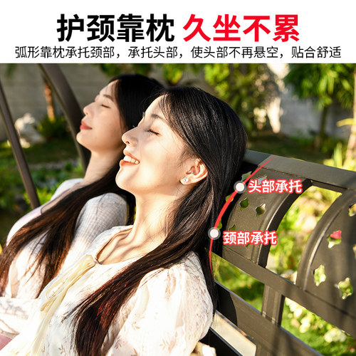 远茂秋千户外庭院摇摇椅露天躺椅阳台吊椅室外家用成人休闲吊床 - 图1
