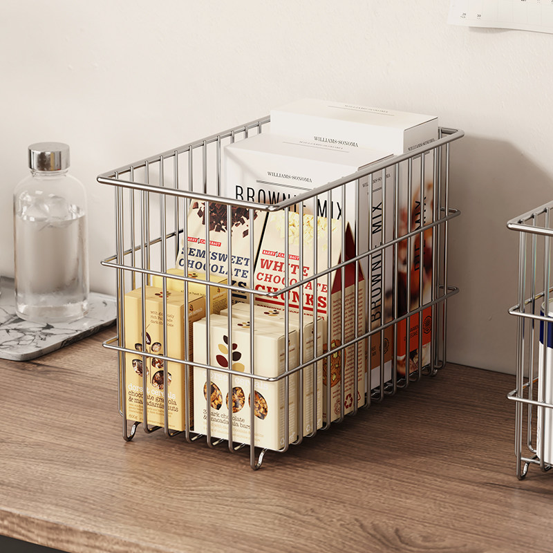 304不锈钢收纳筐厨房储物篮零食水果蔬菜收纳篮桌面杂物置物筐,淘宝优惠券,粉丝福利购,淘宝优惠卷