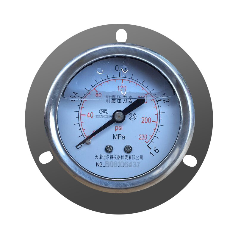 包邮 轴向带边耐震压力表YN60ZT 油压液压水压气压0-1.6MPA-60MPA - 图3