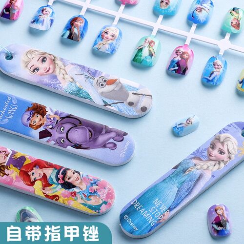 冰雪奇缘指甲贴2025新款女孩儿童专用甲片长玩具宝宝美甲无毒无味卡通贴纸装饰小号贴片壳亮晶晶女童生日礼物 - 图3