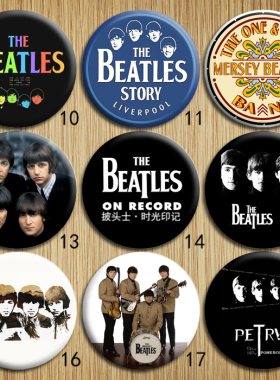 欧美摇滚乐队甲壳虫披头士乐队The Beatles约翰·列侬徽章吧唧diy