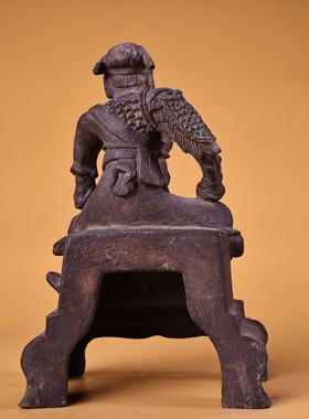关公摆件紫铜仿古武财神关帝圣君站像家居佛堂供奉桌面复古装饰品