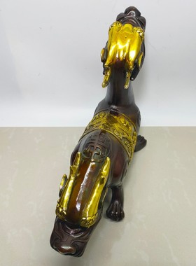 古玩旧藏双头貔貅摆件创意可爱家居客厅电视柜书架酒柜装饰品摆设