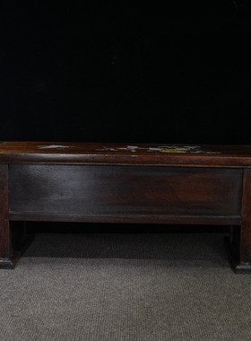 古玩旧藏镶嵌贝壳花梨木茶桌炕桌条案实木古董桌复古怀旧摆件民俗