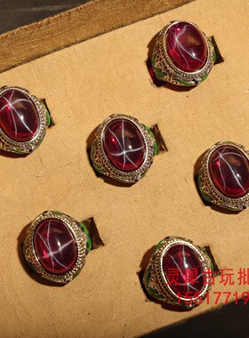 花丝古玩宝石镶嵌景泰蓝宝石