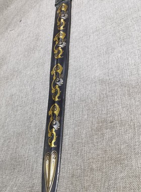 古代兵器青铜剑古玩矛戈铜剑高锡鎏金错银白银光纯铜摆件带盒剑