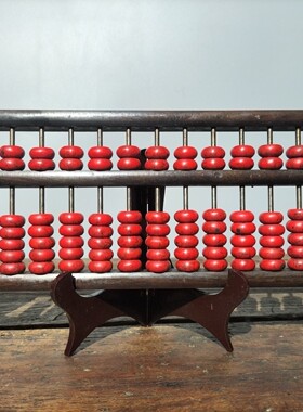 古玩木雕镶嵌算盘老物件