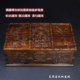 Antique antique Burmese rosewood carved unicorn drum lid storage box solid wood dragon pattern storage box official box ornaments