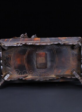 古玩旧藏珍藏牛角百财白菜摆件家居装饰摆件收藏