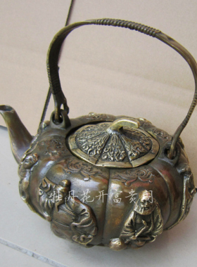 古玩酒壶摆件仿古铜器