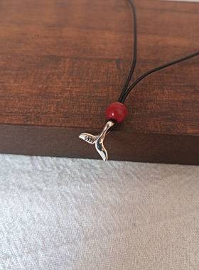 S925银美人鱼尾巴吊坠项链女