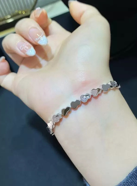 通体925银碎碎冰葫芦手链女小众设计多福禄卡口手镯轻奢小众手饰