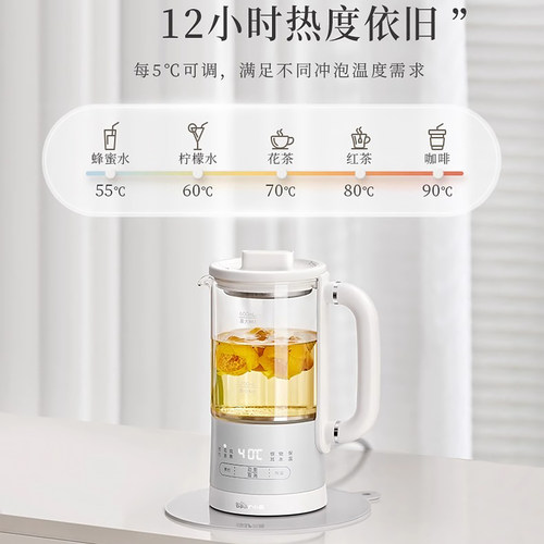 小熊养生壶办公室mini小型家用多功能玻璃烧水花茶壶煮茶器一人用 - 图2
