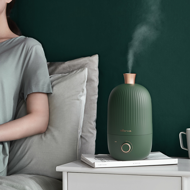 小熊清致专卖店小熊加湿器家用静音大雾量办公室桌面空气净化小型卧室香薰机喷雾2
