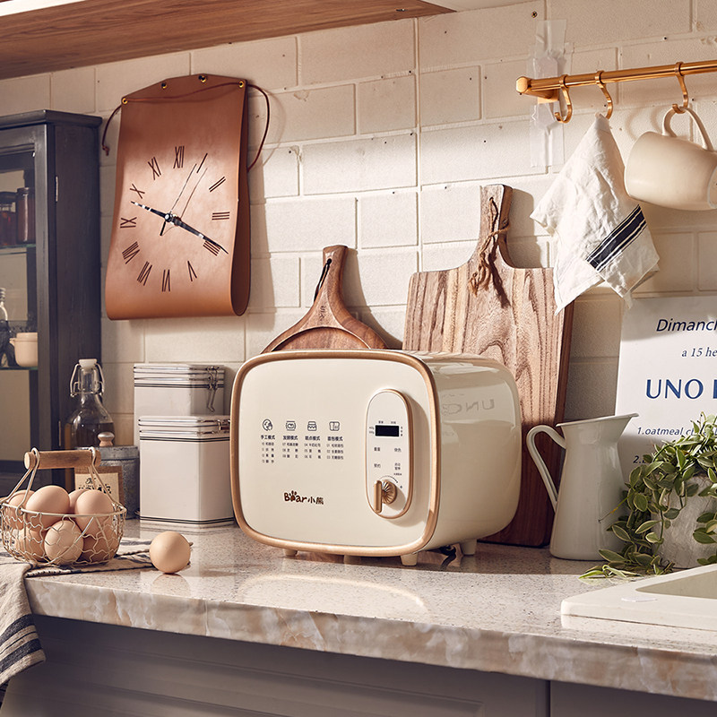 小熊家用全自动和面发酵小型面包机 小熊清致面包机
