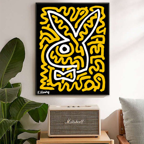 Playboy 花花公子 Keith Haring 凯斯哈林装饰画波普艺术简约时尚 - 图1