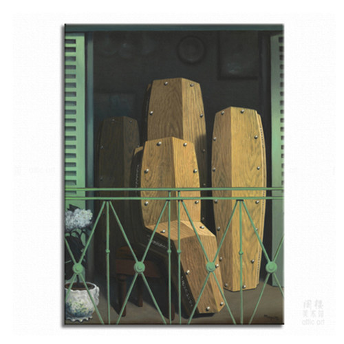 透视马奈的阳台2 Rene Magritte 马格利特 装饰画 超现实主义 - 图3