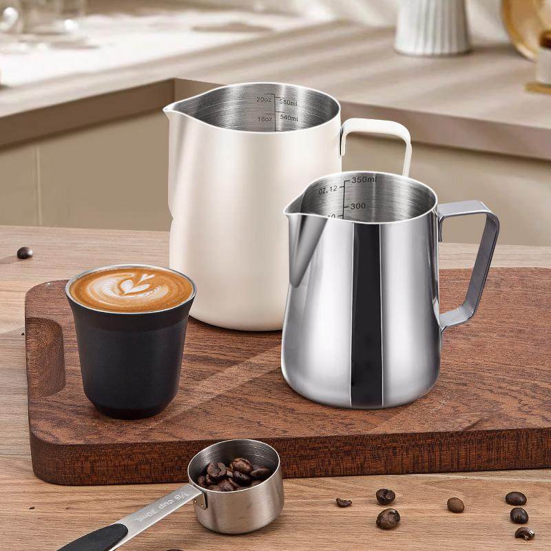 咖啡拉花杯304不锈钢拉花缸打奶泡杯带刻度尖嘴拉花神器咖啡器具,淘宝优惠券,粉丝福利购,淘宝优惠卷